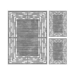 RUBIS 1374A (Rectangular, ( T 130X180 + 2T 60X90 ), GRIS CLAIRE, Lamination)