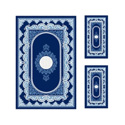 PLAZA 92383 (Rectangulaire, ( T 150X230 + 2T 60X115 ), BLEU NUIT)