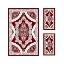 بلازا 92371 (مستطيل, ( T 150X230 + 2T 60X115 ), أحمر عنابي)