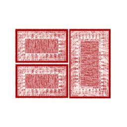 IZMIR 69921 (Rectangulaire, ( T 80X130 + 2T 65X100 ), BORDEAUX)