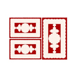 IZMIR 73353 (Rectangulaire, ( T 80X130 + 2T 65X100 ), BORDEAUX)
