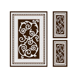 CIRTA 93210 (Rectangular, ( T 150X220 + 2T 60X110 ), MARRON BORDEAUX)