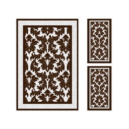 CIRTA 93220 (Rectangulaire, ( T 150X220 + 2T 60X110 ), MARRON BORDEAUX)