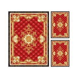 روبي 1421A (مستطيل, ( T 130X180 + 2T 60X90 ), أحمر  - بريك - بوردو, مطبوعة)