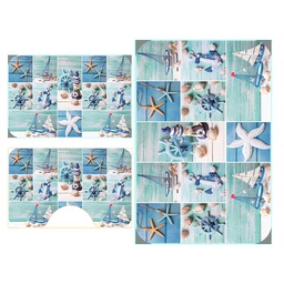 RUBIS 0427A (Rectangular, ( T 45X90 + T 45X48 + T 45X48 ), MULTI COULEURS, Lamination)