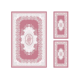 ISHRAK 8642K (Rectangular, ( T 140X220 + 2T 60X110 ), BOIS DE ROSE)