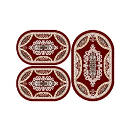 بلازا 92370 (بيضوي, ( O 80X130 + 2O 65X100 ), أحمر عنابي)