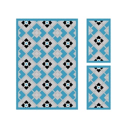 CIRTA 93255 (Rectangular, ( T 150X220 + 2T 60X110 ), BLEU TURQUOISE)