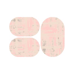 DUBAI 9459O (Oval, ( T 80X130 + 2T 65X100 ), BOIS DE ROSE)