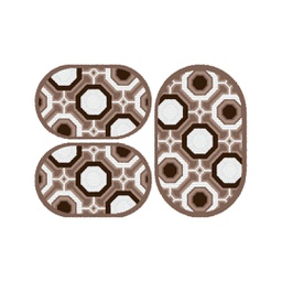 CIRTA 93230 (Oval, ( T 80X130 + 2T 65X100 ), BRONZE FONCE)