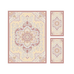 VALENCIA 5829C (Rectangulaire, ( T 150X230 + 2T 60X115 ), BOIS DE ROSE_CREME)