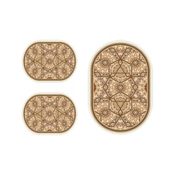 روبي 0635A (بيضوي, ( O 80X115 + 2O 48X80 ), أبيض فاتح, مطبوعة)