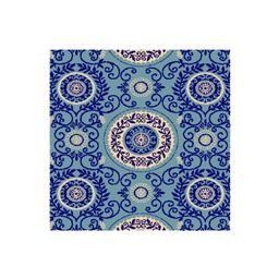 TAGHIT 89541 (Living room &amp; Room, LARGEUR 210, BLEU CYAN, Oriental)