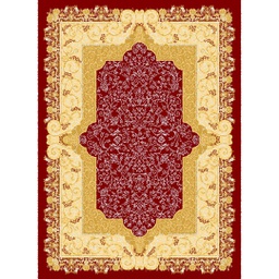 ميلودي 94070 (مستطيل, 190X275, أحمر عنابي / قشدي)