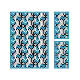 CIRTA 93395 (Rectangulaire, ( T 150X220 + 2T 60X110 ), BLEU TURQUOISE)