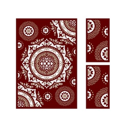 CIRTA 92677 (Rectangulaire, ( T 150X220 + 2T 60X110 ), BORDEAUX)