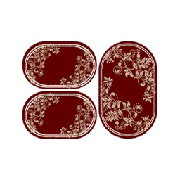 أزهر 92110 (بيضوي, ( O 80X130 + 2O 65X100 ), أحمر عنابي)