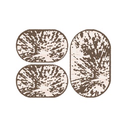 ANKARA 91480 (Oval, ( O 80X130 + 2O 65X100 ), MARRON CAFE)