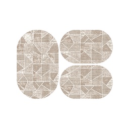 أنقرة 8917A (بيضوي, ( O 80X130 + 2O 65X100 ), بيج)