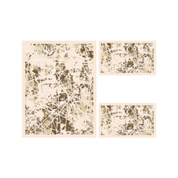 ANKARA 88880 (Rectangulaire, ( T 100X130 + 2T 60X100 ), CREME)