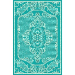 MELODIE 8661B (Rectangular, 190X275, VERT TURQUOISE_CREME)