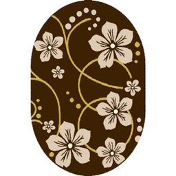 AZHAR 92100 (Oval, 160X230, MARRON CAFE)