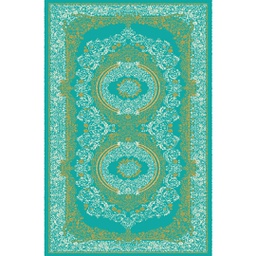 MELODIE 8904A (Rectangular, 190X400, VERT TURQUOISE_CREME)
