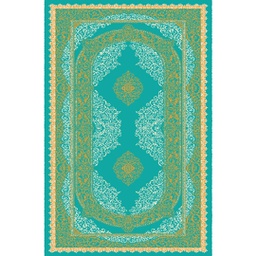 ميلودي 8905A (مستطيل, 190X400, أخضر تركوازي / قشدي)