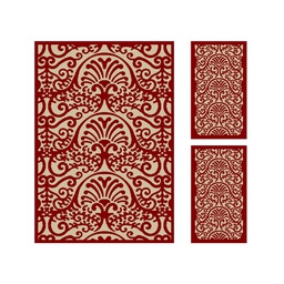 SARAGOSSA 96680 (Rectangular, ( T 150X230 + 2T 60X115 ), BORDEAUX)