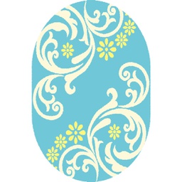 AZHAR 90730 (Ovale, 160X230, BLEU)