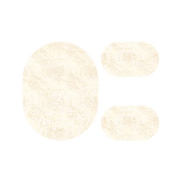 ANKARA 6991A (Oval, ( O 100X130 + 2O 60X100 ), BLANC CASSE)