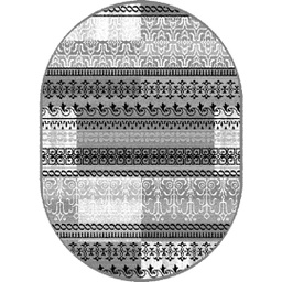 NOUR 9530D (Oval, 160X230, GRIS FONCE)