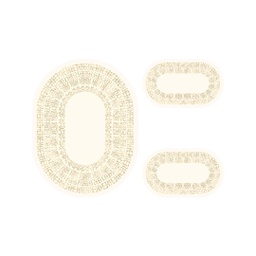 ANKARA 6992A (Ovale, ( O 100X130 + 2O 60X100 ), BLANC CASSE)