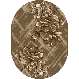 NOUR 96122 (Ovale, 160X230, BRUN PALE)