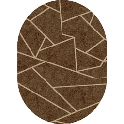 NOUR 96212 (Oval, 160X230, BRUN PALE)
