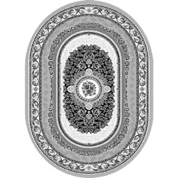 نور 9528D (بيضوي, 160X230, رمادي فاتح)