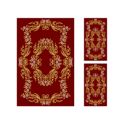 PLAZA 96771 (Rectangulaire, ( T 150X230 + 2T 60X115 ), BORDEAUX)