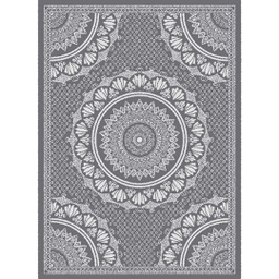 MELODIE 8662B (Rectangulaire, 190X275, GRIS FONCE_GRIS CLAIRE)