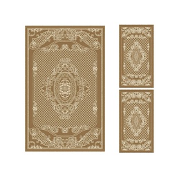 ميلودي 8661B (مستطيل, ( T 130X220 + 2T 60X110 ), بيج / عاجي)