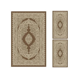 ميلودي 8905B (مستطيل, ( T 130X220 + 2T 60X110 ), بني باهت / عاجي)