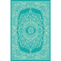 MELODIE 8904B (Rectangular, 190X275, VERT TURQUOISE_CREME)