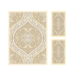 BRAGA 95651 (Rectangulaire, ( T 160X220 + 2T 60X110 ), ECRU)