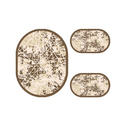 ANKARA 88880 (Ovale, ( O 100X130 + 2O 60X100 ), MARRON CAFE)
