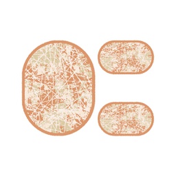 ANKARA 88880 (Ovale, ( O 100X130 + 2O 60X100 ), BRIQUE)