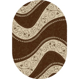 NOUR 9659K (Ovale, 160X230, MARRON CAFE)