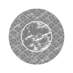 NOUR 9622D (Round, 165X165, GRIS FONCE)