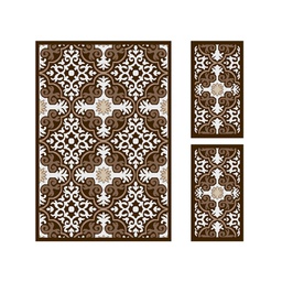CIRTA 93340 (Rectangular, ( T 150X220 + 2T 60X110 ), MARRON BORDEAUX)
