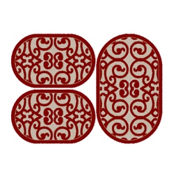 BRAGA 96660 (Oval, ( O 80X130 + 2O 65X100 ), BORDEAUX)