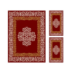 بلازا 96760 (مستطيل, ( T 160X220 + 2T 60X110 ), أحمر عنابي)