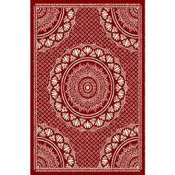 ميلودي 8662B (مستطيل, 190X150, أحمر عنابي / قشدي)